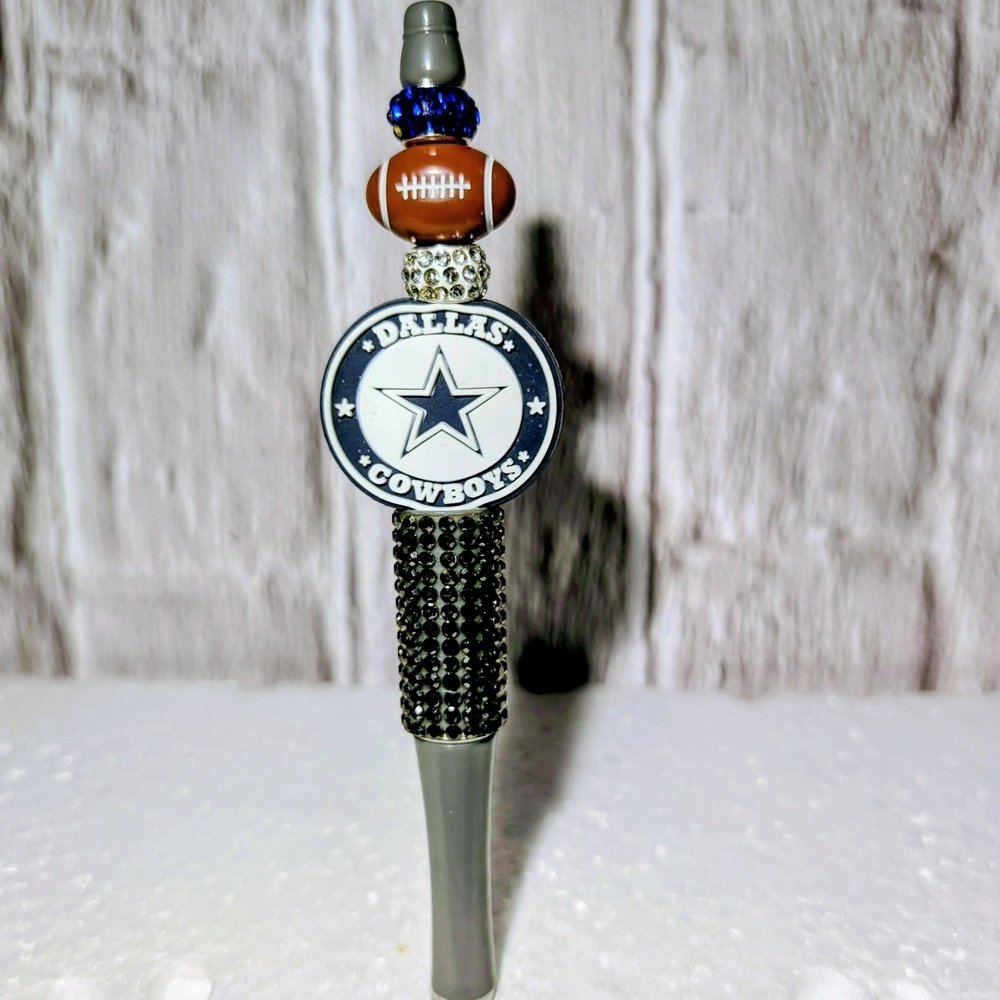 Dallas Cowboys Themed Pen with Black and Gray Accents